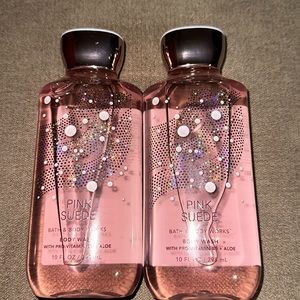 BBW 2pc PINK SUEDE Body Wash